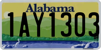 AL license plate 1AY1303