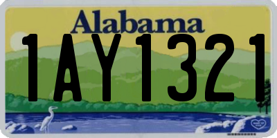 AL license plate 1AY1321