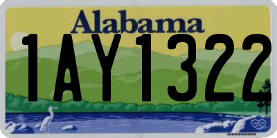 AL license plate 1AY1322