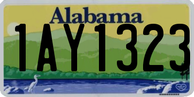 AL license plate 1AY1323