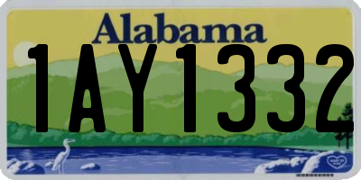 AL license plate 1AY1332