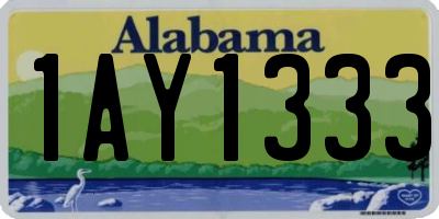 AL license plate 1AY1333