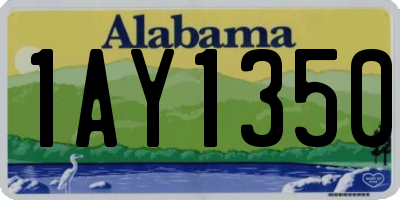 AL license plate 1AY1350