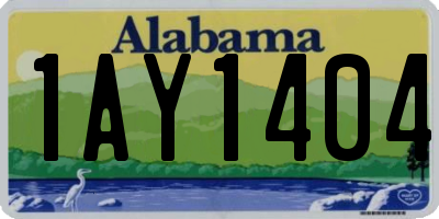 AL license plate 1AY1404