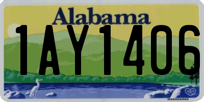 AL license plate 1AY1406