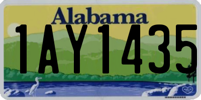 AL license plate 1AY1435