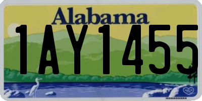 AL license plate 1AY1455