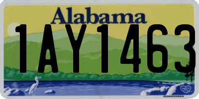 AL license plate 1AY1463