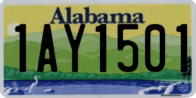 AL license plate 1AY1501