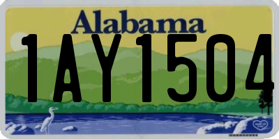 AL license plate 1AY1504