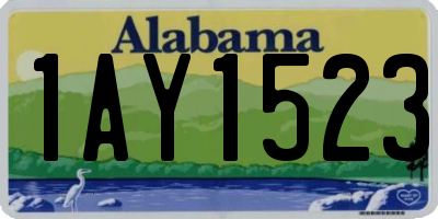 AL license plate 1AY1523