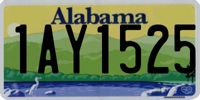 AL license plate 1AY1525