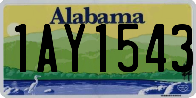 AL license plate 1AY1543