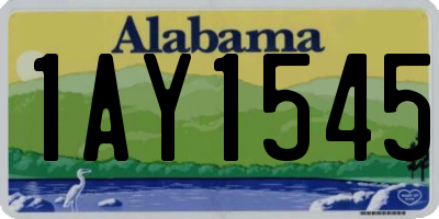 AL license plate 1AY1545