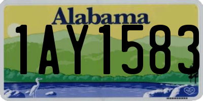 AL license plate 1AY1583