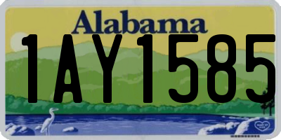 AL license plate 1AY1585