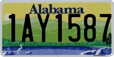 AL license plate 1AY1587