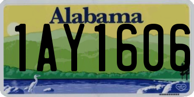 AL license plate 1AY1606