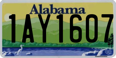 AL license plate 1AY1607