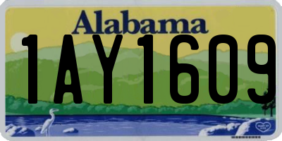 AL license plate 1AY1609