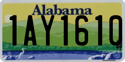 AL license plate 1AY1610