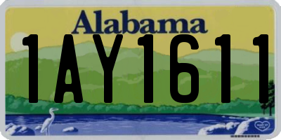 AL license plate 1AY1611