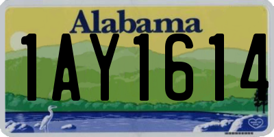 AL license plate 1AY1614