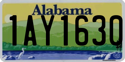 AL license plate 1AY1630