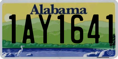 AL license plate 1AY1641