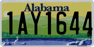 AL license plate 1AY1644