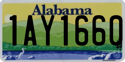 AL license plate 1AY1660