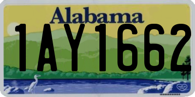 AL license plate 1AY1662