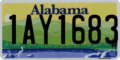 AL license plate 1AY1683