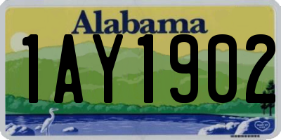 AL license plate 1AY1902
