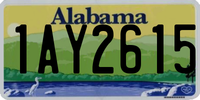 AL license plate 1AY2615