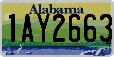 AL license plate 1AY2663