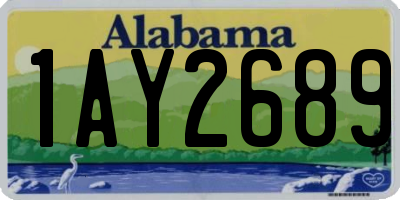 AL license plate 1AY2689