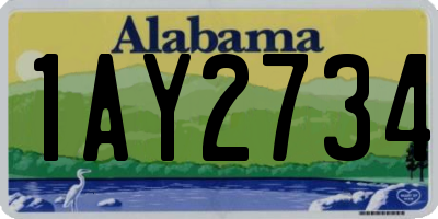 AL license plate 1AY2734