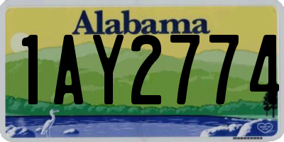 AL license plate 1AY2774