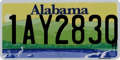 AL license plate 1AY2830