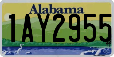 AL license plate 1AY2955