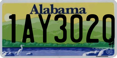 AL license plate 1AY3020