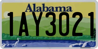 AL license plate 1AY3021