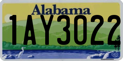 AL license plate 1AY3022
