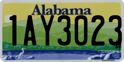 AL license plate 1AY3023