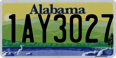 AL license plate 1AY3027