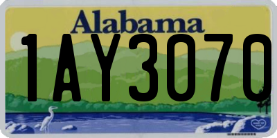 AL license plate 1AY3070