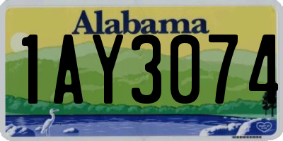 AL license plate 1AY3074