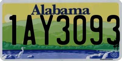 AL license plate 1AY3093