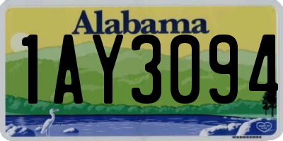 AL license plate 1AY3094